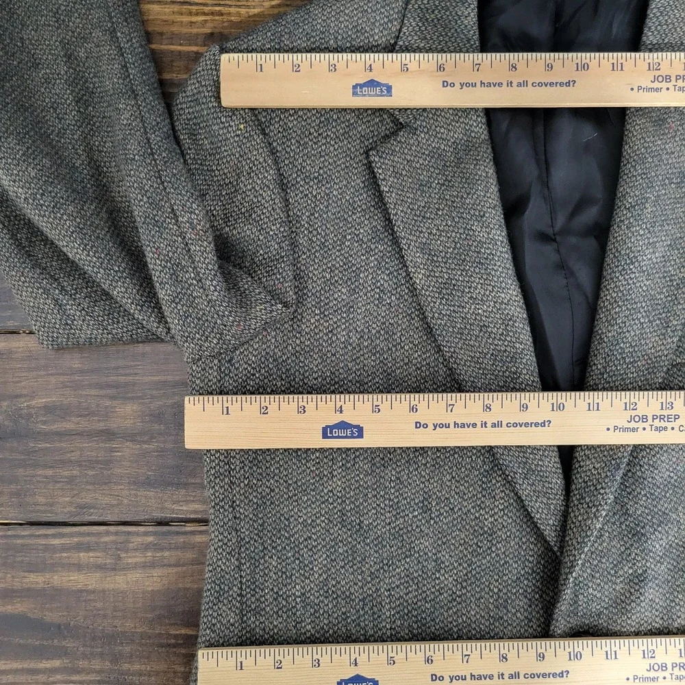 Robert Stock Men's Tweed Sport Coat Blazer Two Button Brown Barley Corn Size 42R